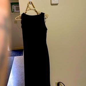 Windsor open back, slit dress